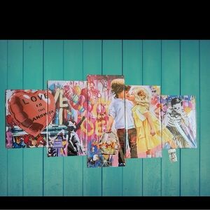 Wrapped Canvas Art Label - Banksy Mention, White